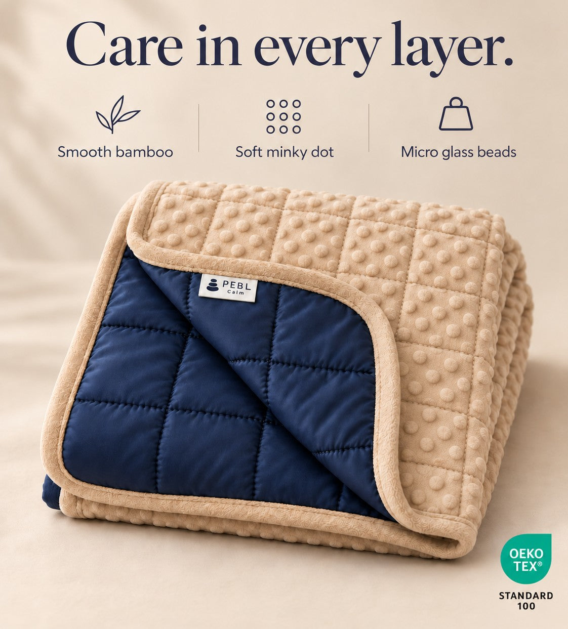 Weighted Snuggle Blanket | Minky & Bamboo | 2.2kg